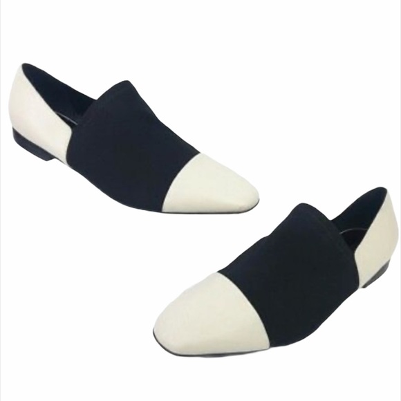 Via Spiga Tate Cap Toe Leather Slip On Loafers - Picture 1 of 11